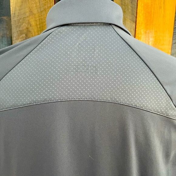 MAJESTIC  Cool Base Patriots gray with white trim polo shirt, size L - Picture 6 of 10